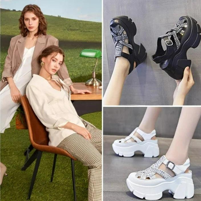 Sandália Plataforma Eldorado™ com Amortecedor Super Confort / O calçado que é um deslumbre em todos os sentidos!
